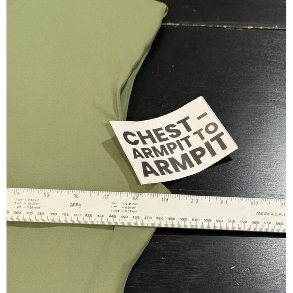 NWT ReoRia Sage Green Sleeveless Bodysuit w/ Shoulder Pads Plus Womens Size 2XL - Picture 9 of 11